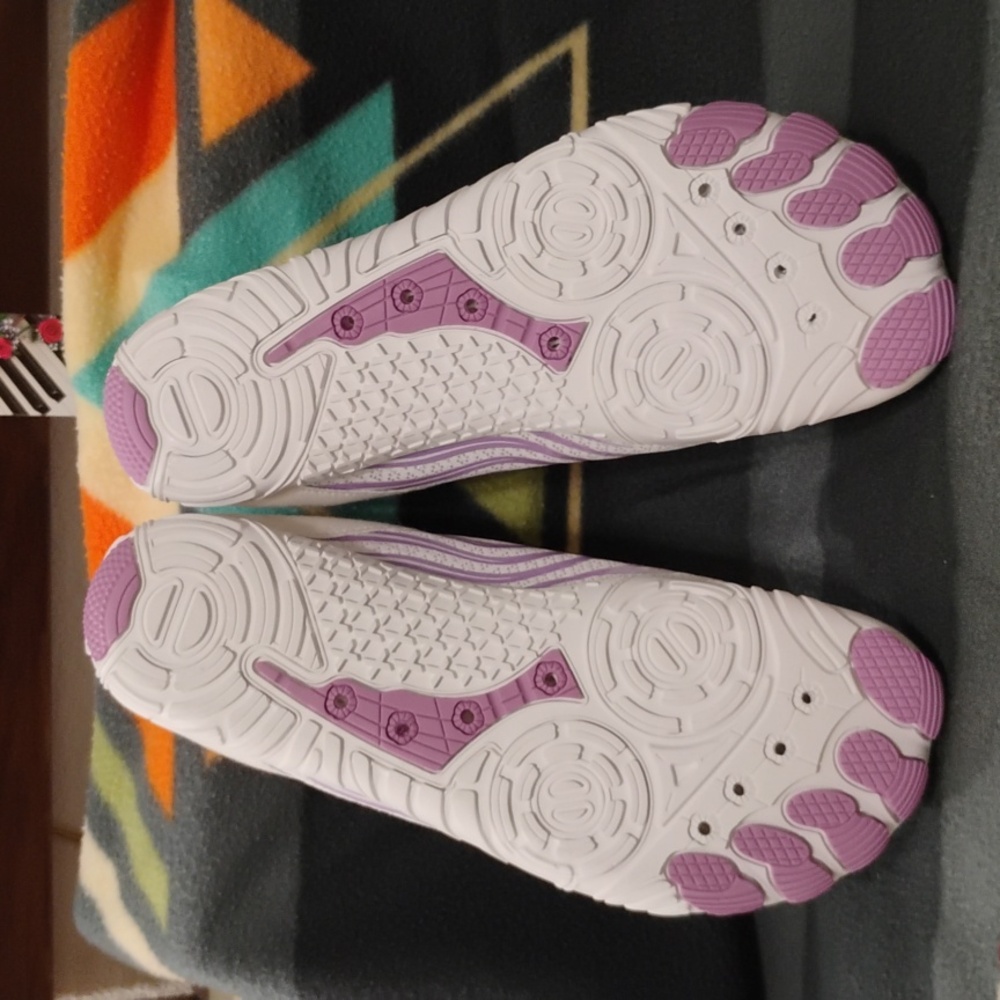 2 Pr  Shein  Water Shoes 1 White & Purple / 1 Navy Blue.  (See Pics) 40/9 - Picture 3 of 12